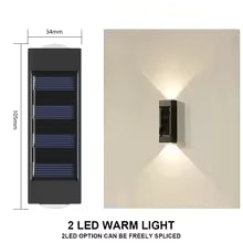 Lampe Solaire Murale Extérieure SOLUNA — Étanche IP65